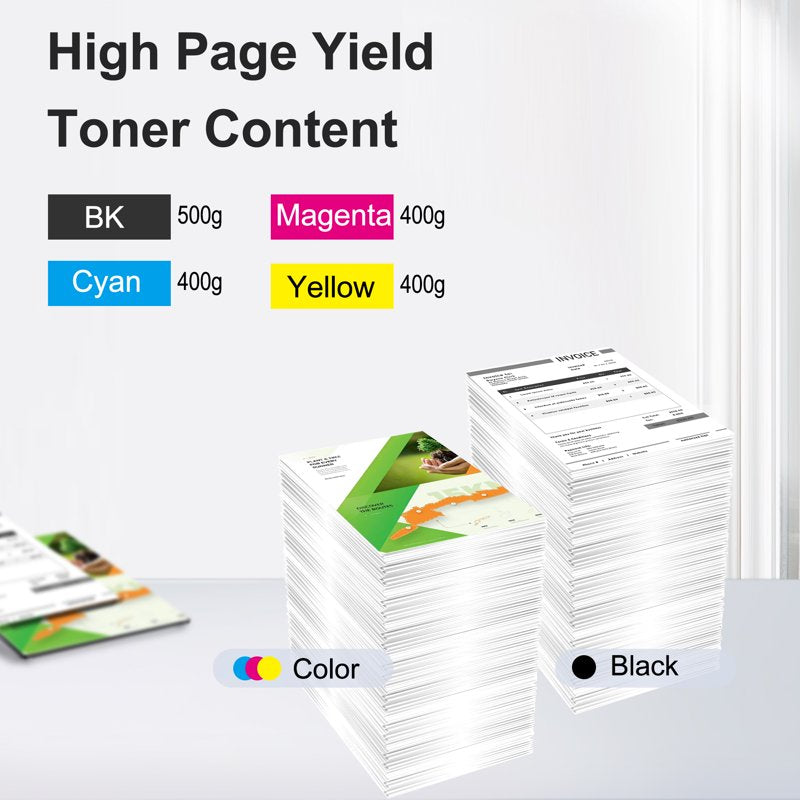 High-Yield Color Toner Set for Ricoh IM C4500 C5500 C6000 Printers - 4 Pack