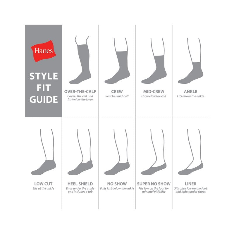 Hanes Double Tough Boys' Cushion Crew Socks 12-Pair - White, Size S
