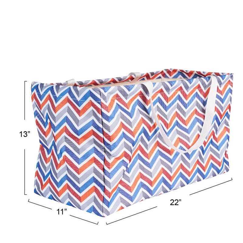 Rectangular Canvas Utility Tote with Handles - Water-Resistant Storage Bag