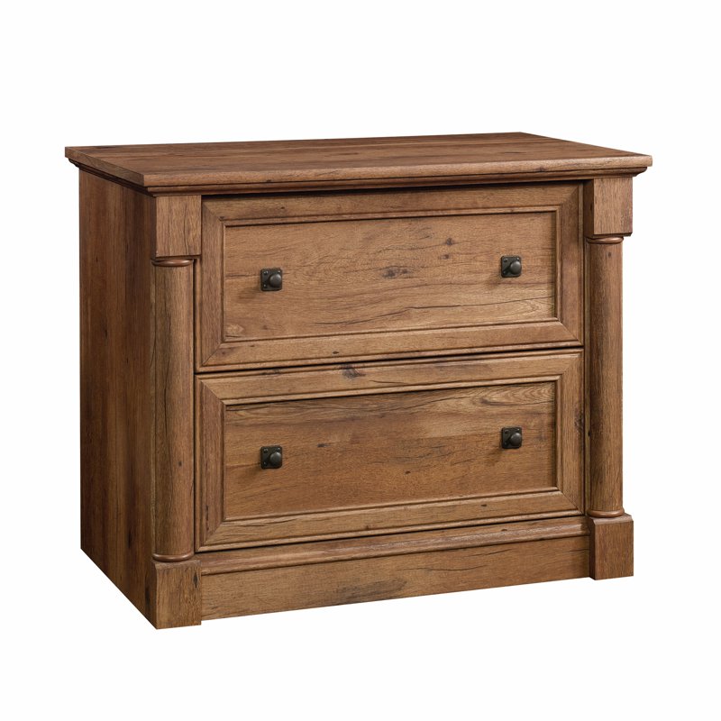 Sauder Palladia 2-Drawer Lateral File Cabinet - Vintage Oak Finish