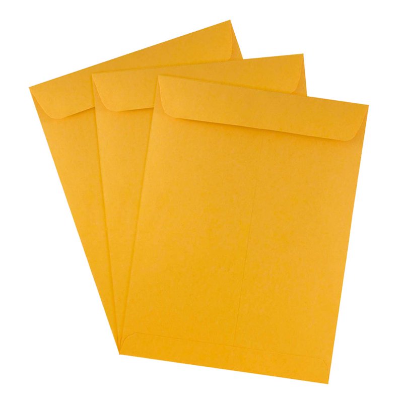 Large Open End Catalog Envelopes 12x15.5 Brown Kraft Manila 50 Pack