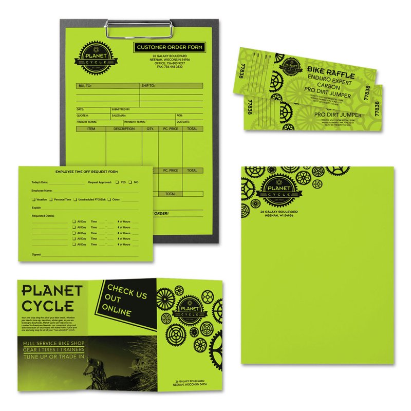 Bright Color Paper Ream - 8.5x11 Inch, 24Lb, FSC Certified, Terra Green, 500 Sheets