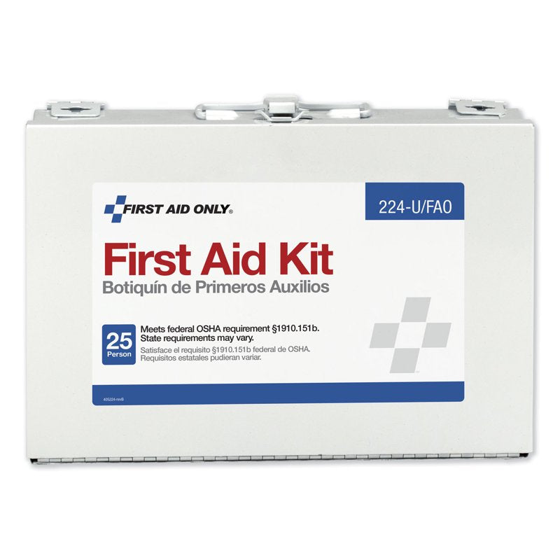 25-Person 106-Piece First Aid Kit with Metal Case - OSHA Compliant