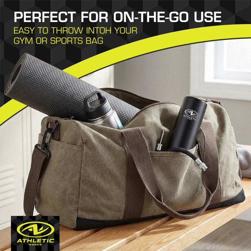 Electric Sports Ball Pump with Hose & Needle - Portable Battery-Operated Inflator