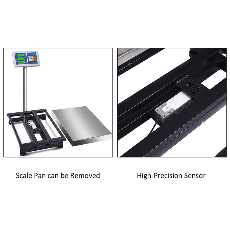 Digital Postal Floor Scale 660lbs Capacity Heavy Duty Industrial Weighing Platform