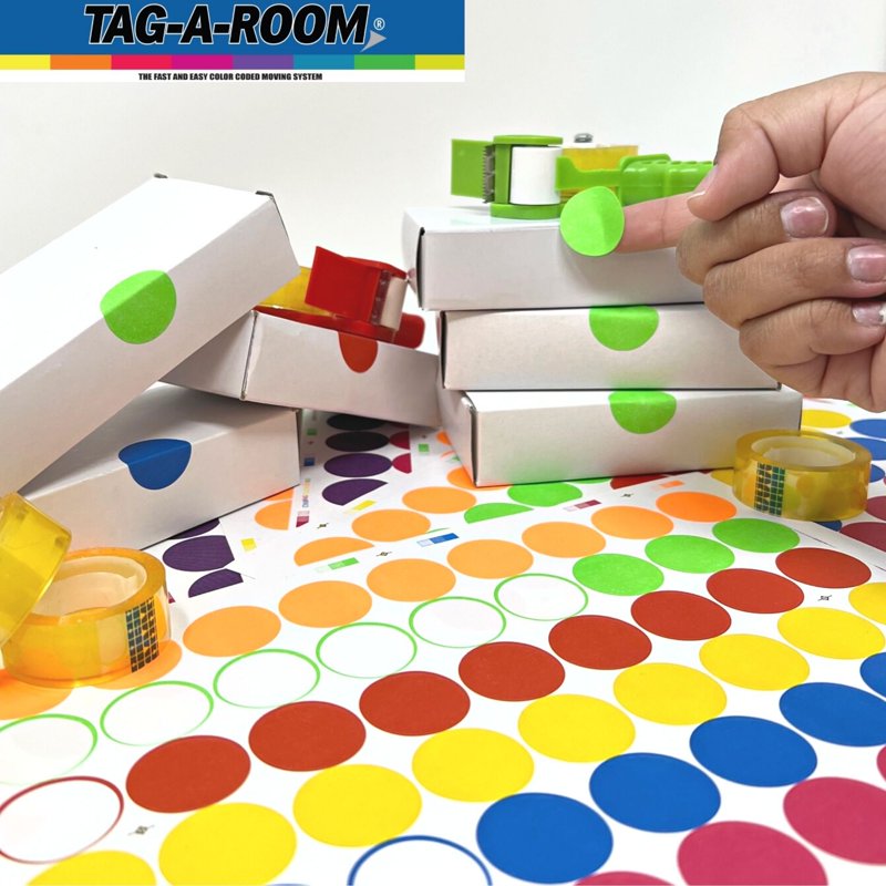 Color Coded 1-Inch Dot Label Stickers - 567 Count for Organization