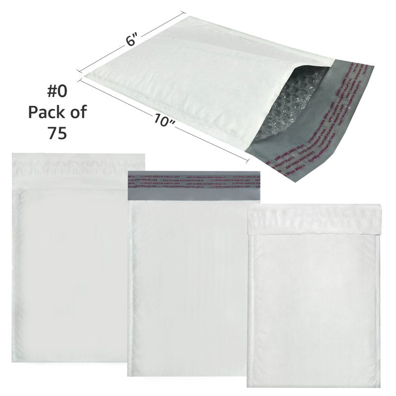 Poly Bubble Mailer Bags 6x10 Inch - Pack of 100 Padded Envelopes