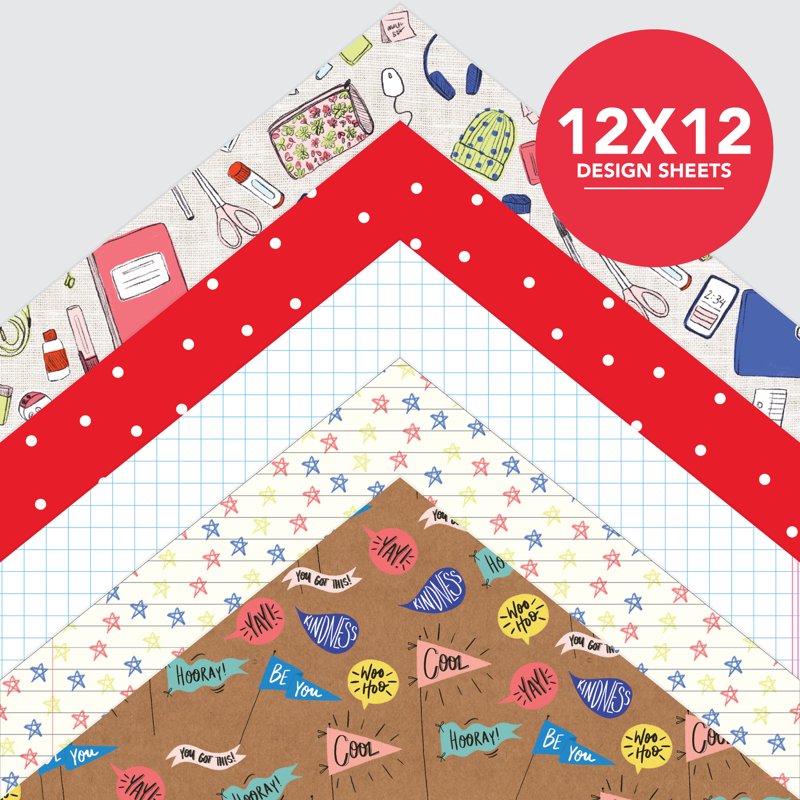 School Paper Pad 12x12 Inches 50 Sheets Kids Classroom Craft Supplies