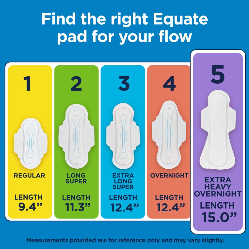 Overnight Maxi Pads with Flexi-Wings - Extra Heavy Absorbency, Size 5, 60 Count Multipack