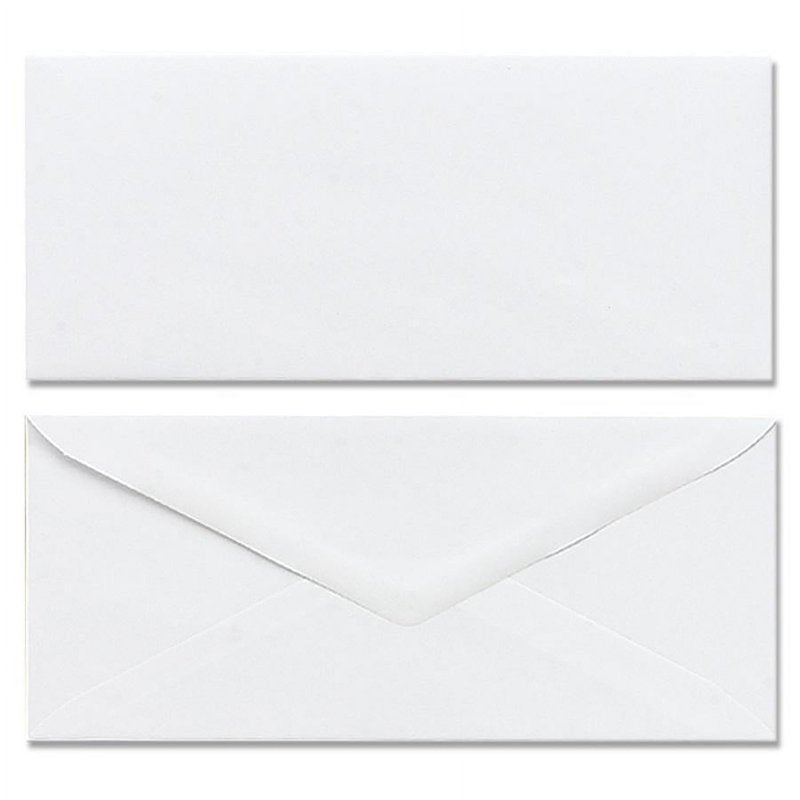Gummed #6 3/4 Envelopes 100-Pack for Office & Mailing - White