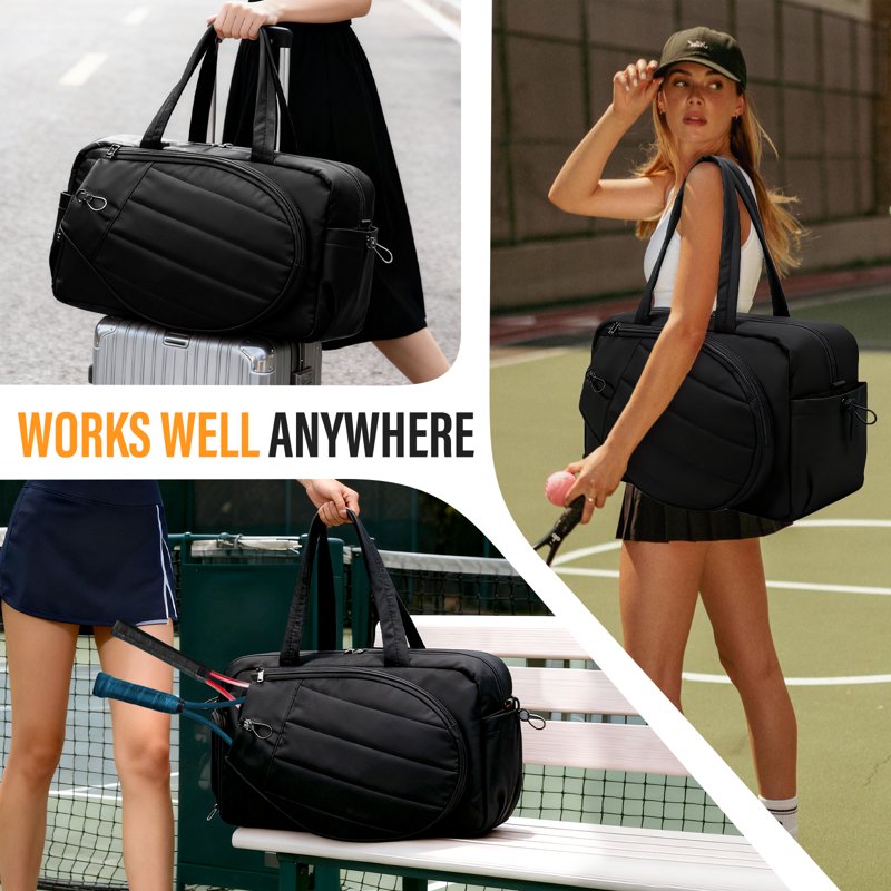 Women's Tennis Bag with Shoe Compartment & Racket Storage - Lightweight Sports Bag for Tennis & Pickleball