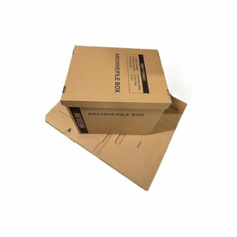 6-Pack 18x15x14 Inch File Storage Boxes with Lids & Handles - Moving & Office Organization