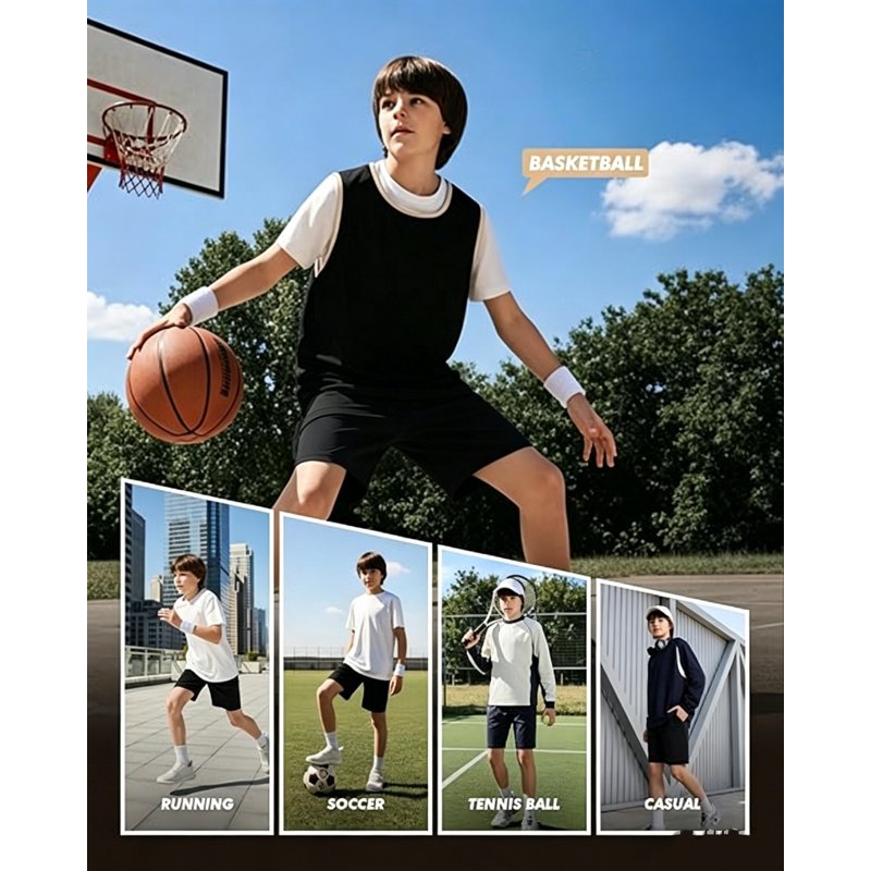 Men's Athletic Basketball Shorts with Zipper Pockets - Quick Dry Sportswear