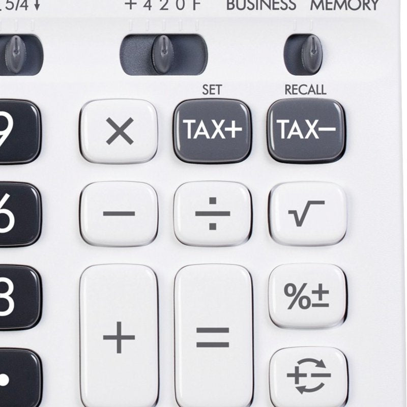 Canon Portable 12-Digit LCD Display Calculator with Memory & Tax Functions