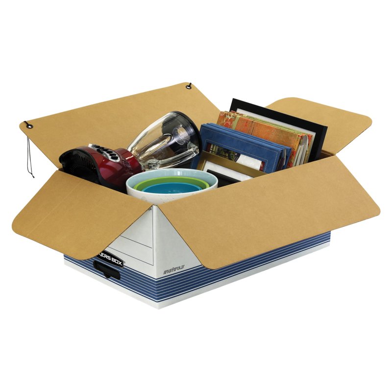 Medium-Duty File Storage Box with String & Button Closure - Legal Size
