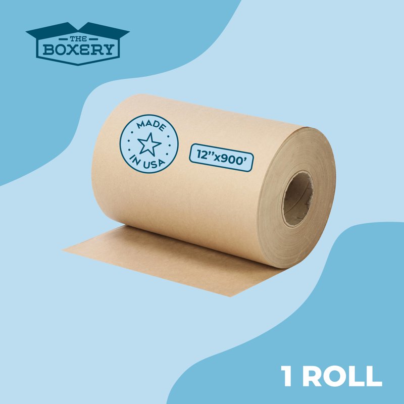 Kraft Paper Roll 12 inch x 900 ft - Eco-Friendly Wrapping and Packing Paper