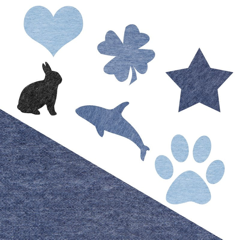 Denim Iron-On Patches for Clothing Repair and Decoration 4x59 Inches Dark Blue