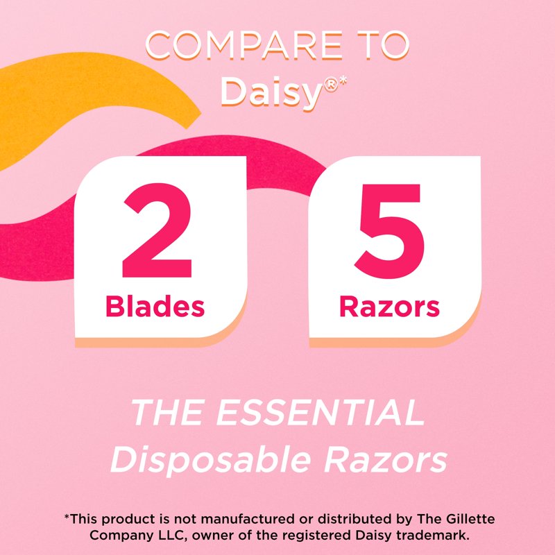 Disposable Women's Razor Blades with Lubricating Strips - Pink, Multi-Pack