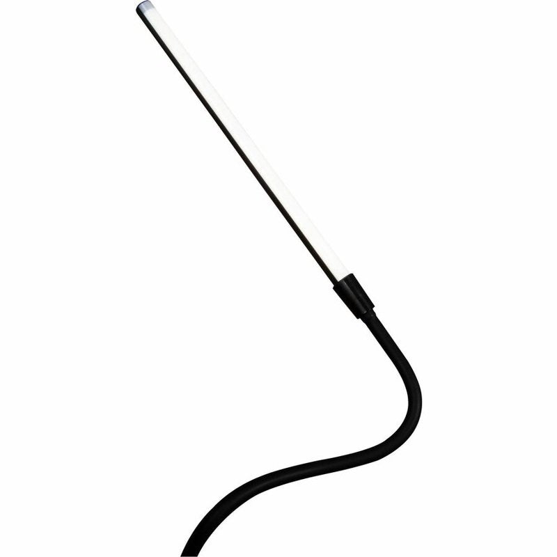 Clip-On Flexible LED Desk Lamp - Adjustable Brightness, Black