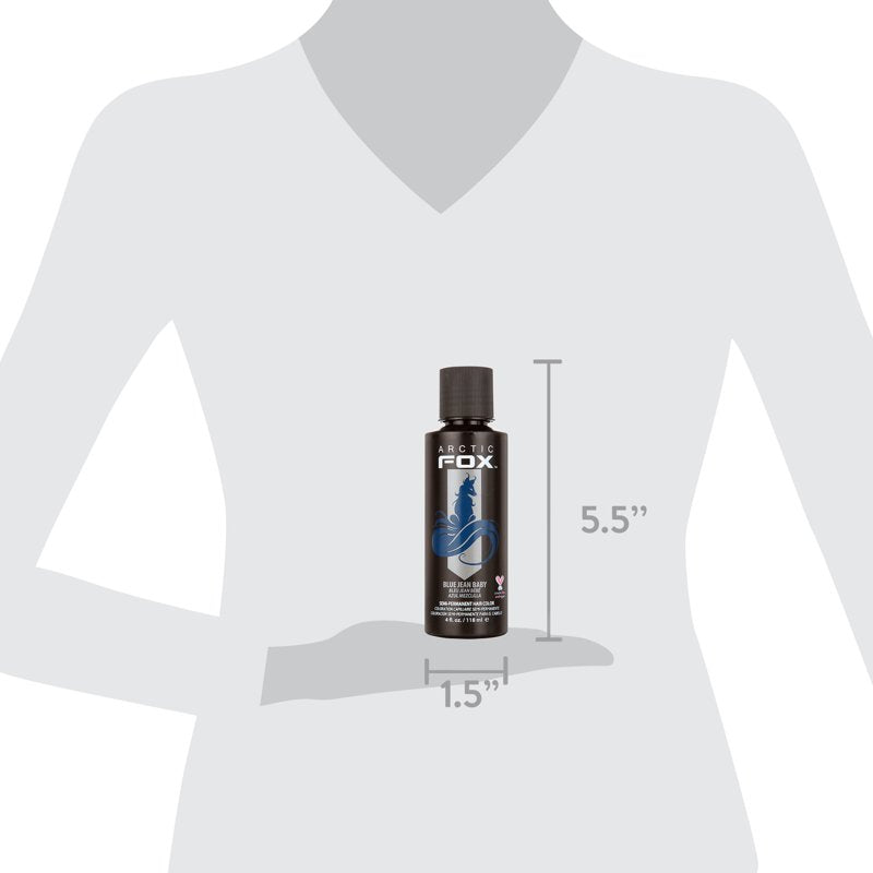Vegan Semi-Permanent Hair Dye - Long-Lasting Blue Jeans Color - Arctic Fox