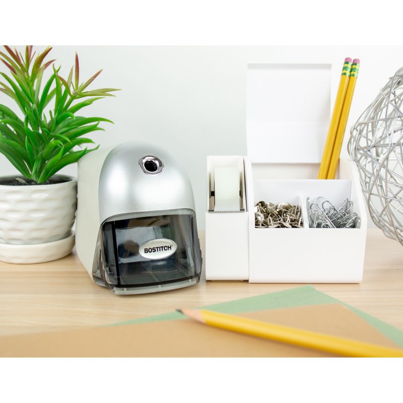 Electric Pencil Sharpener with Tip Saver Technology - QuietSharp Executive Gray