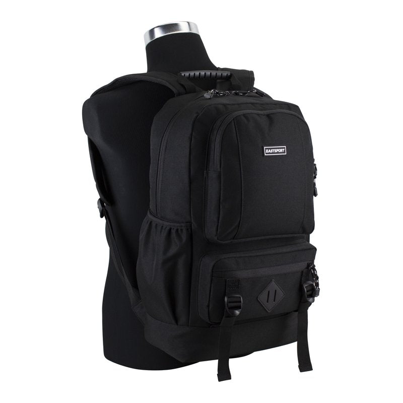 Unisex Laptop Backpack with Tech Pockets & Water-Resistant Bottom