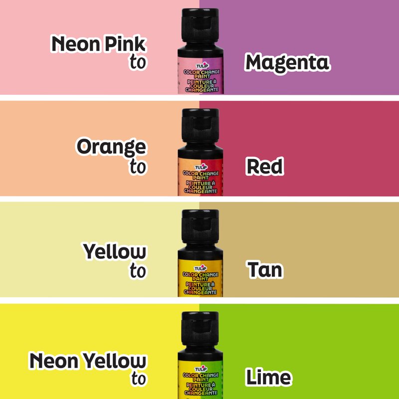 Sunlight Activated Fabric Paint Set - Color Change, 8 Bottles