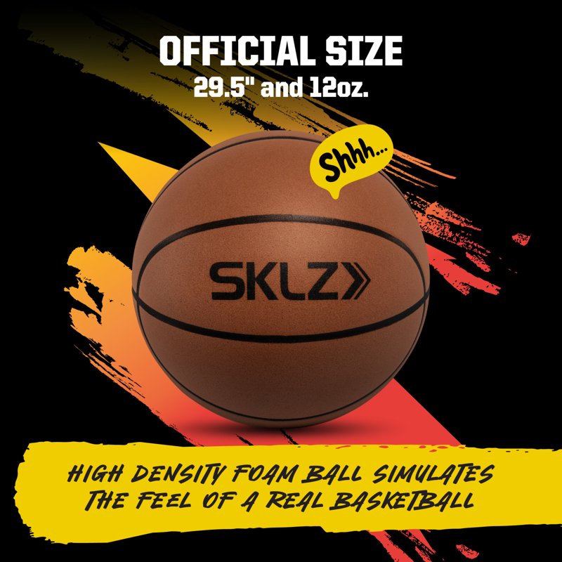 Indoor Training Basketball - Official Size 29.5 Inch Foam Dribbling Ball for Home Use