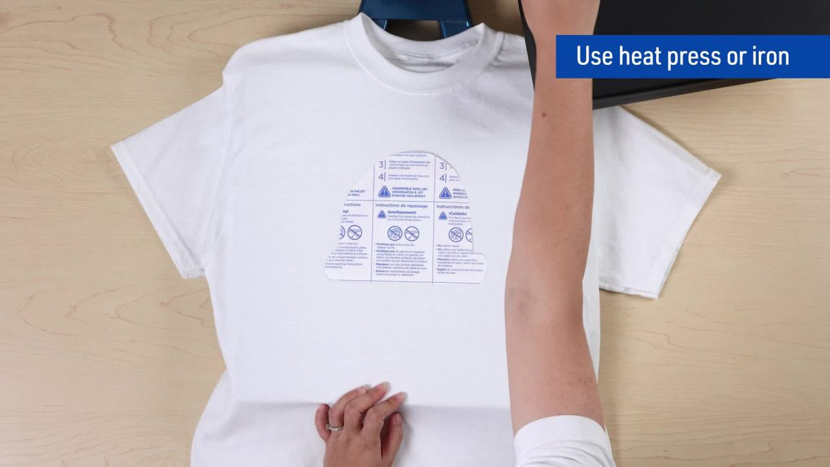 Printable Fabric Transfer Sheets for Light Fabrics - 8.5 x 11 Inkjet Iron-On Paper, 4 Sheets