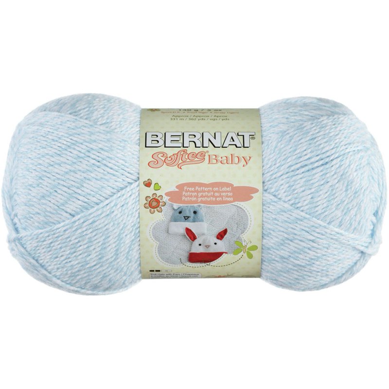 Bernat Softee Baby Denim Marl Acrylic Yarn 3 Pack - Soft Baby Knitting Yarn