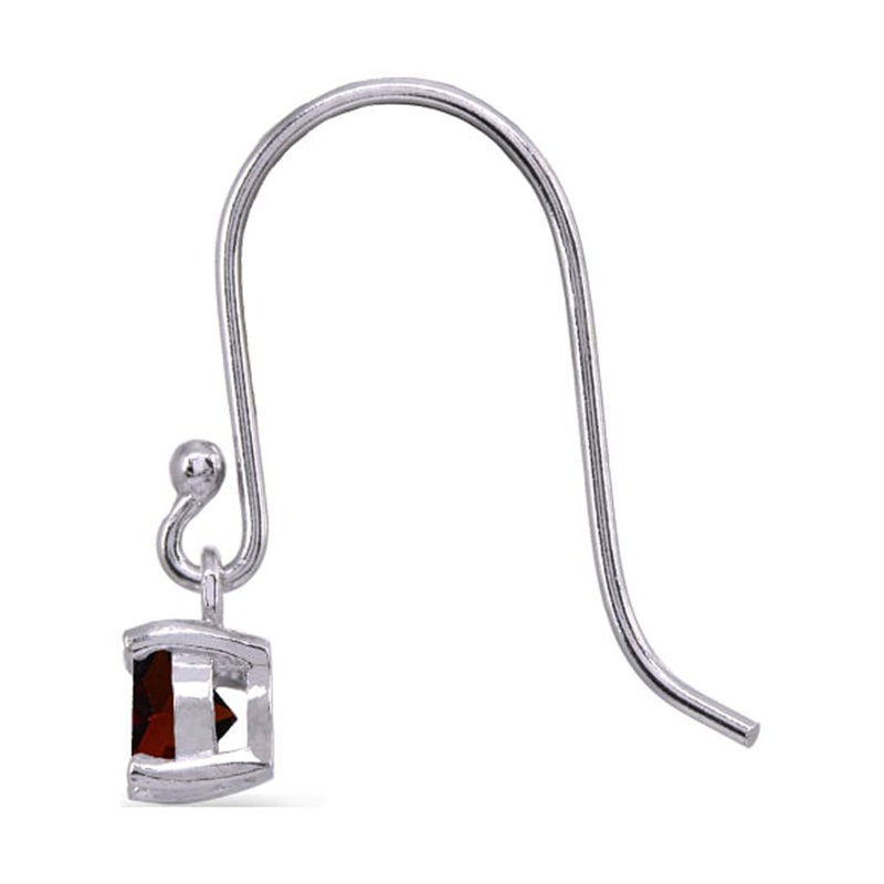Sterling Silver Dangle Earrings with 5mm Solitaire Gemstones for Women & Teens