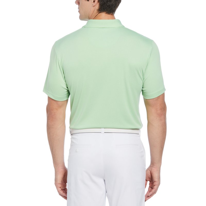 Men's Performance Mini Gingham Golf Polo Shirt - Moisture-Wicking, Sun Protection