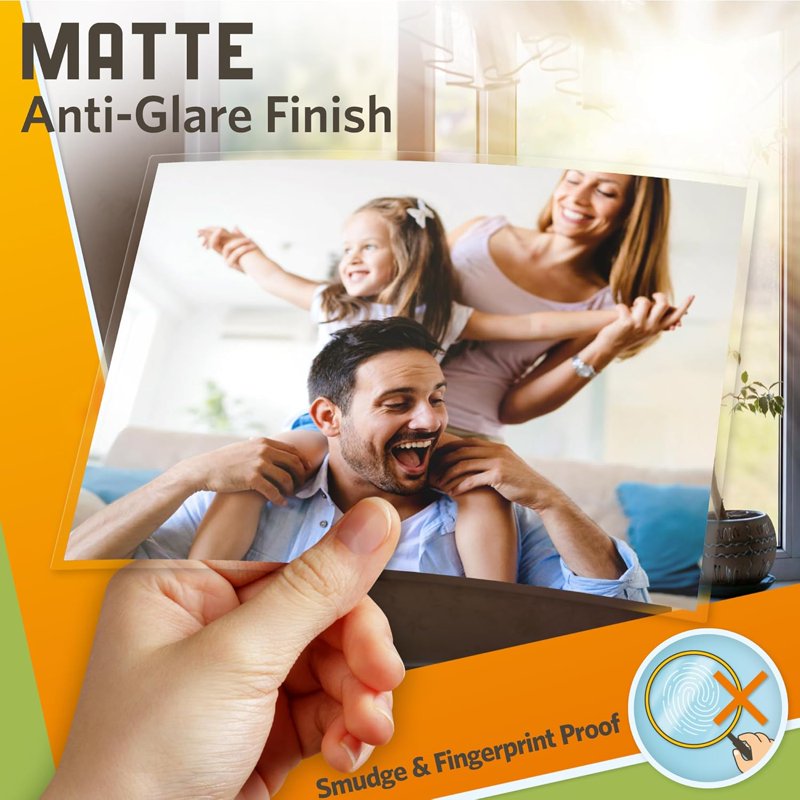 Matte Laminating Sheets 9 x 14.5 Inches, 3 Mil Thick, 50 Pack for Office & School