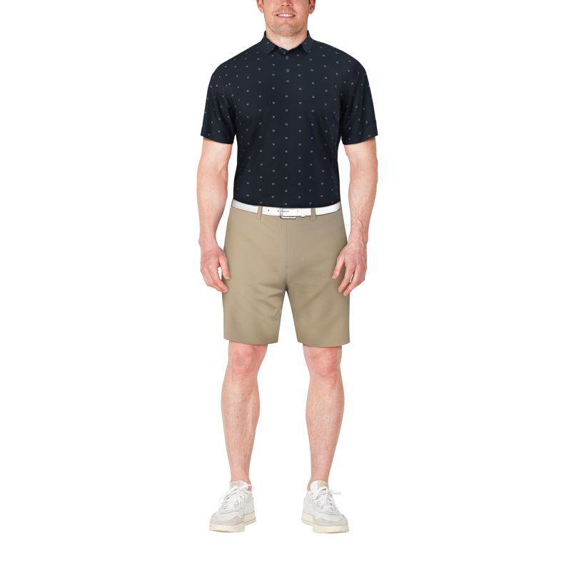 Men's Golf Polo Shirt Short Sleeve Geometric Print Moisture Wicking UV Sun Protection