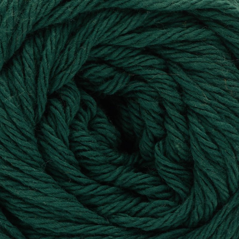 Cotton Yarn 3-Ply 2.5 oz - Vibrant Forest Green for Knitting & Crocheting