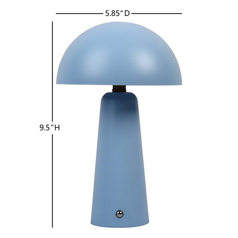 Rechargeable LED Table Lamp with Dimmable Touch Control - Blue Dome