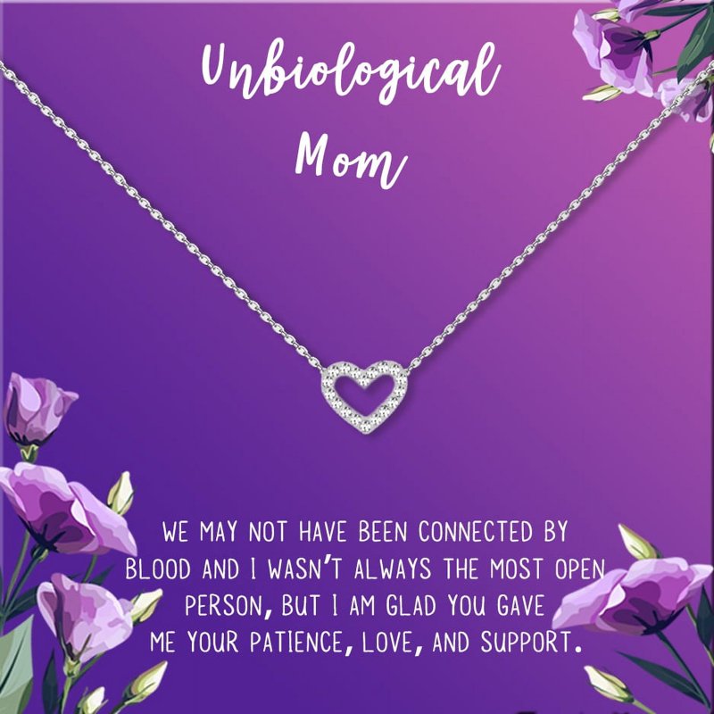 Mother's Day Jewelry Gift Box - Heart Pendant & Custom Card