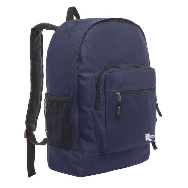 Unisex 17.5" Classic School Backpack - Navy Blue, Lightweight Day Pack