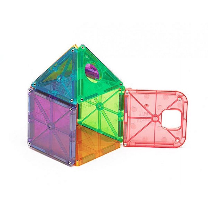 Magna-Tiles Clear Colors 48-Piece Magnetic Building Set for Kids