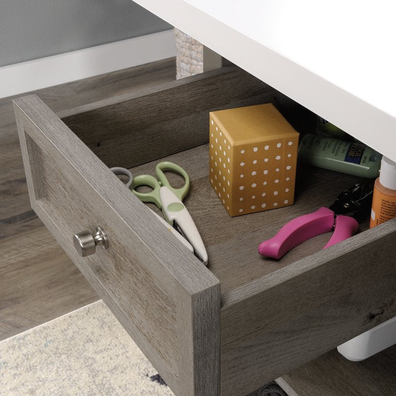 Craft Work Table with Storage - Multi-Color Crafting Desk with Removable Drawers