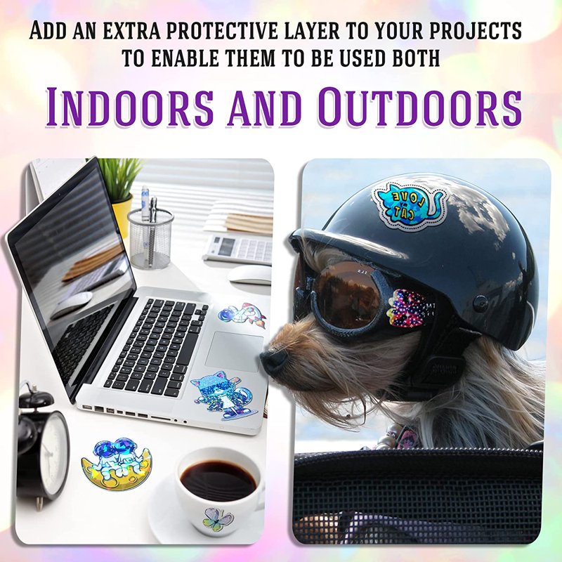 Self-Adhesive Holographic Laminating Sheets A4 - Waterproof Sticker Overlay - 25 Sheets