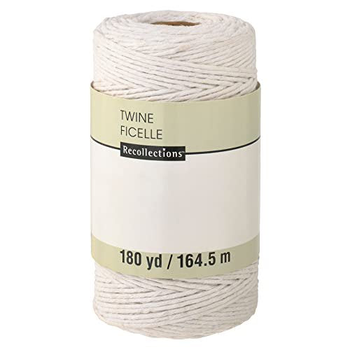 White Twine Spool Bulk 12-Pack for Crafts & Home Decor - 180 Yards