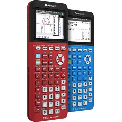 Graphing Calculator with Color Backlit Screen and Rechargeable Battery - TI-84 Plus CE
