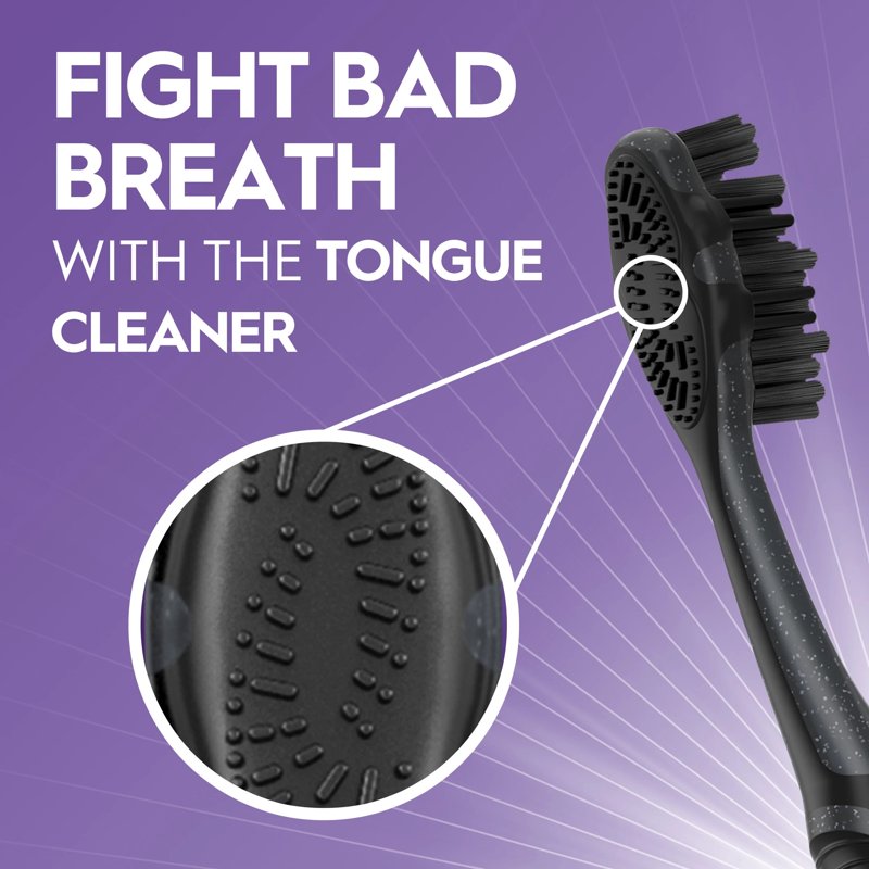 Soft Charcoal Infused Toothbrush - Whitening & Gum Care - Multipack