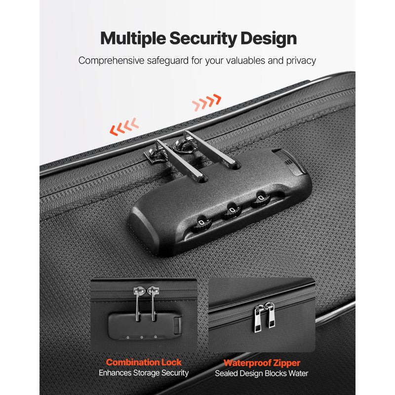 Fireproof Document Storage Box with Lock, Waterproof & Heat-Resistant, Portable Organizer