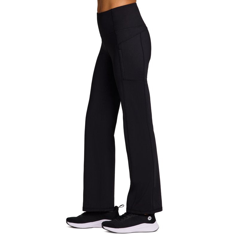 Women's Fleece Lined Bootcut Yoga Leggings with Zipper Pockets – Activewear Pants