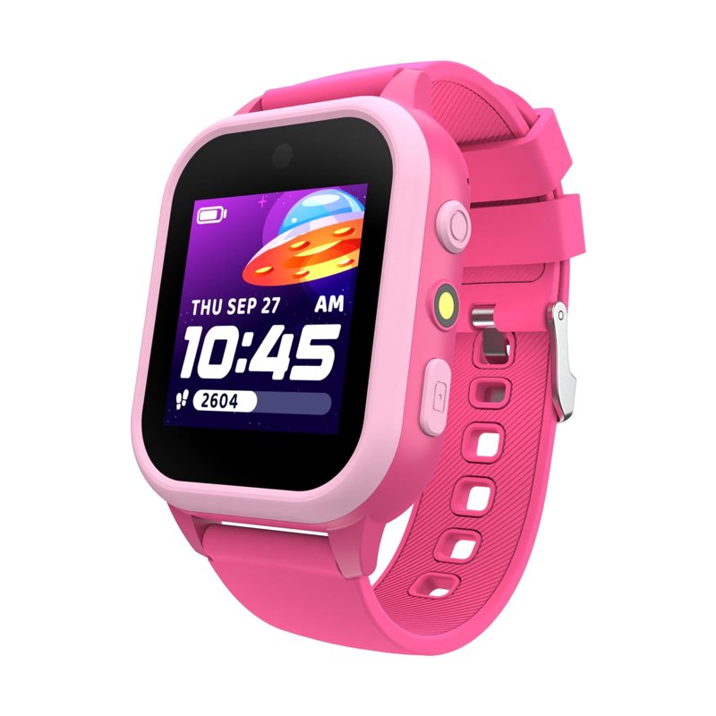 Kids Smartwatch with Camera, Audiobooks, Games & Parental Controls – Pink Case & Strap