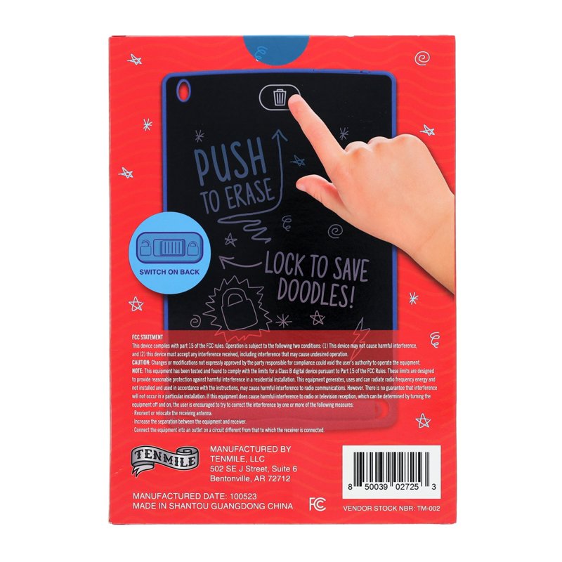 Child Drawing Tablet 6.5-Inch Digital Art Toy for Ages 3+ - 2 Pack