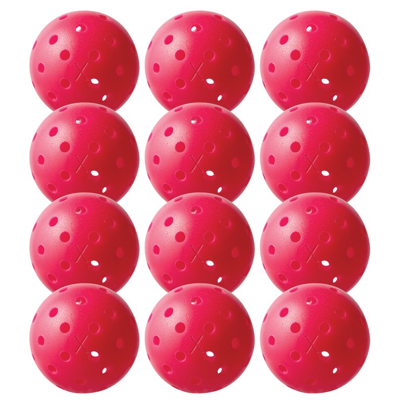Pink Franklin X-40 USAPA Pickleballs - 12 Pack Tournament Balls, 40-Drill US Open Speed