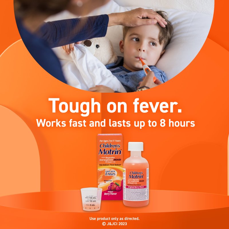 Children's Berry Flavored Ibuprofen Liquid Medicine 4 fl oz - Pain & Fever Relief